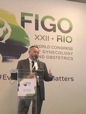 Rio de Janeiro. Stefano Angioni durante l'intervento al congresso internazionale tenutosi in Brasile