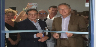 Monserrato. Da destra, Gian Benedetto Melis e Giorgio Sorrentino, direttore generale dell'Aou di Cagliari
