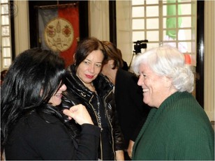 Il Rettore con Anna Gardu e Adriana Cammi