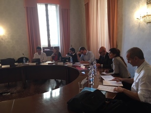 Un momento dell'incontro in Rettorato