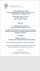 La locandina dell'incontro del 29 novembre