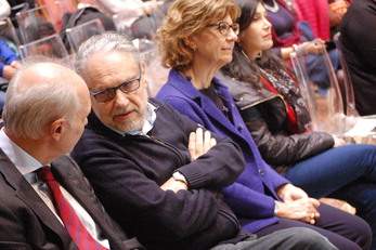 Il questore Pierluigi D'Angelo con Pietro Ciarlo, Prorettore per la semplificazione e alla innovazione amministrativa