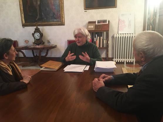 L'incontro di Marcella e Giovanni Alberto Pincherle con il Rettore Maria Del Zompo