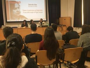Un momento dell'incontro con Gabriella Saba
