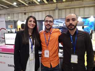Eablock. Da sinistra, Miriam Meazza, Giacomo Paderas e Dario Puligheddu
