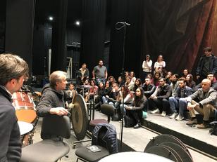 Studentesse e studenti di Beni culturali e spettacolo, Claudio Orazi, Eugenio Milia e Filippo Gianfriddo