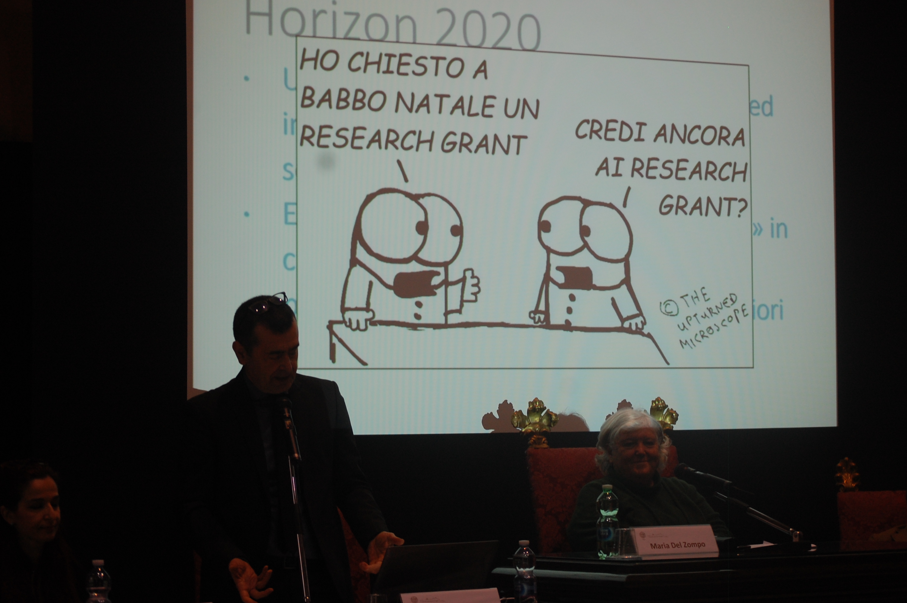 Una delle slide mostrate da Luigi Raffo