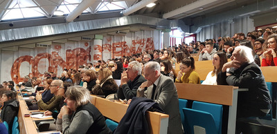 Cagliari, 28 gennaio 2019 - L'Aula Capitini gremita di studenti e docenti delle scuole cittadine e dell'ateneo di Cagliari
