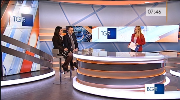 Aldo Muntoni in studio con Paola Obino e Chiara Zammitti