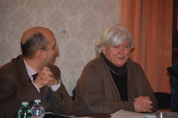 Il Rettore Del Zompo con il Prorettore alla Didattica, Ignazio Putzu