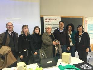 Il Rettore con il Prorettore alla Didattica Putzu, lo staff della Direzione Didattica e quello del SIA