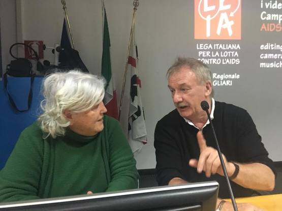 Il Rettore Maria Del Zompo con Stuart Le Grice