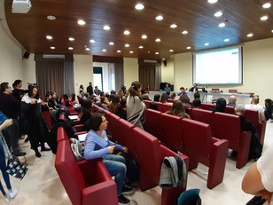 Un'immagine dell'Aula Motzo all'inizio dell'incontro