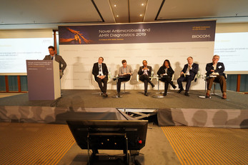 Berlino. Una fase della conferenza su &ldquo;Novel antimicrobials and Amr diagnostics 2019&rdquo;