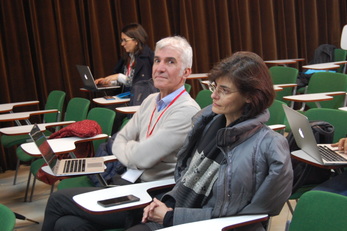 Emanuela Marrocu con Stefano Usai, Presidente della Facolt&agrave; di Scienze economiche, giuridiche e politiche