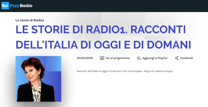 L'homepage della trasmissione