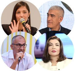 Professionalit&agrave; e percorsi qualificati nel mondo dell'editoria e del giornalismo. Da sinistra, in alto, in senso orario, Lia Serreli, Lorenzo Paolini, Egidiangela Sechi e Francesco Abate