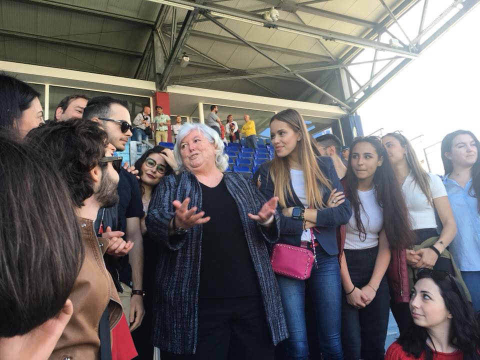 Gli studenti di UniCa con il Rettore alla Sardegna Arena