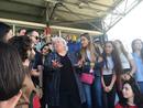 Gli studenti di UniCa con il Rettore alla Sardegna Arena