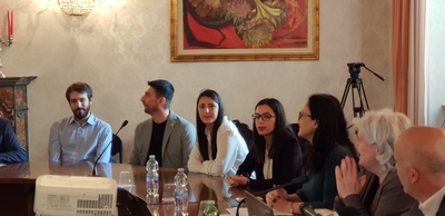 Gli esponenti delle start up EaBlock, Hiveguard e Maga, in finale al Contamination Lab 2018