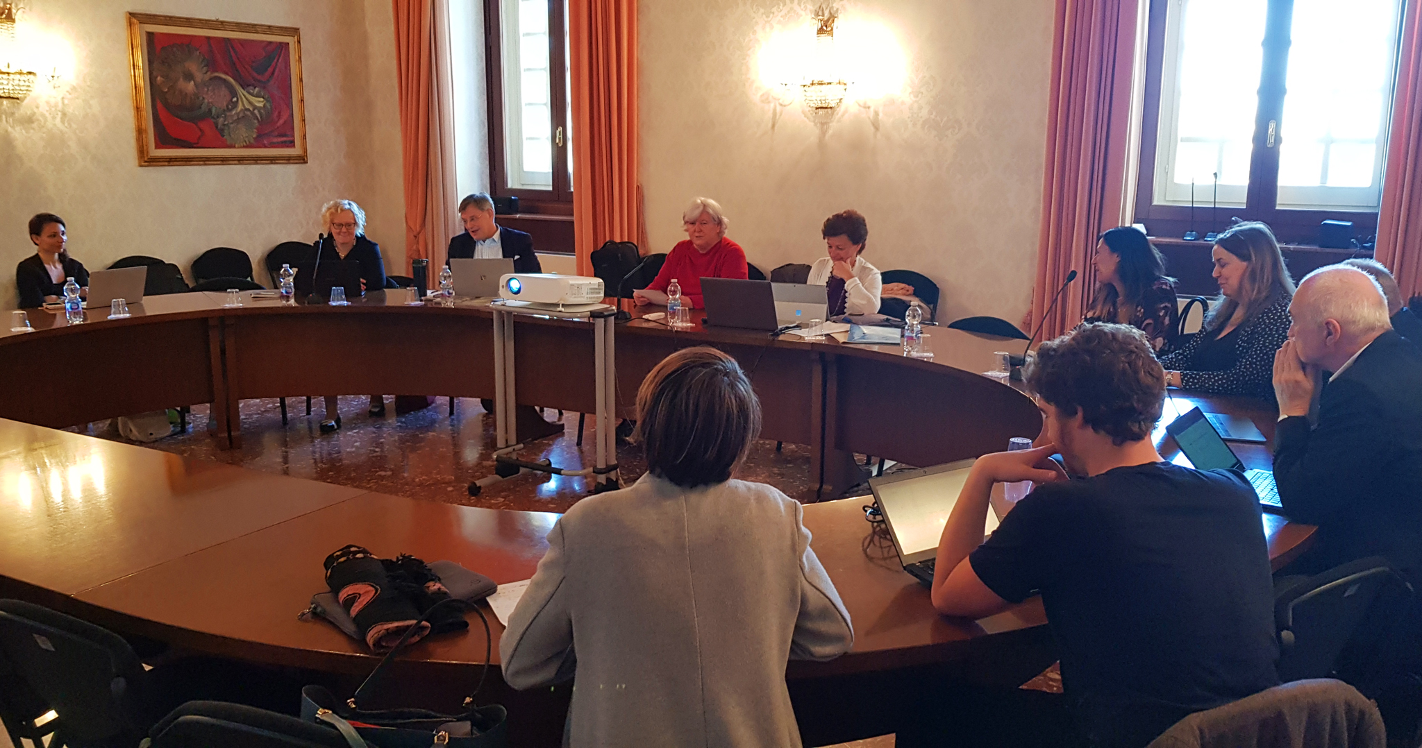 Riunione nella Sala Consiglio dell'Universit&agrave; di Cagliari