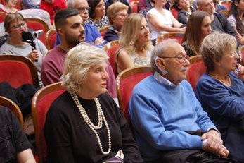Il pubblico in Aula magna: il secondo da sinistra &egrave; Mauro Manunza, gi&agrave; Presidente dell'Ordine dei Giornalisti della Sardegna