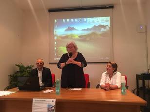L'intervento del Rettore, tra Gianluigi Bacchetta e Valeria Nurchi