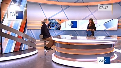 L'intervista con Elisabetta Atzeni nello studio della TGR della RAI
