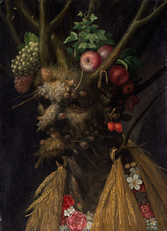 Una delle "Teste Composte" del pittore milanese Giuseppe Arcimboldo (1526&dagger;1593), scelta come immagine simbolo dagli studenti del Master olandese