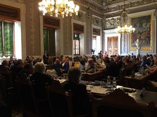L'aula di Palazzo viceregio durante il convegno