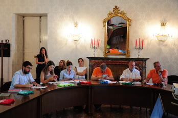 Alcuni dei giornalisti presenti alla conferenza stampa