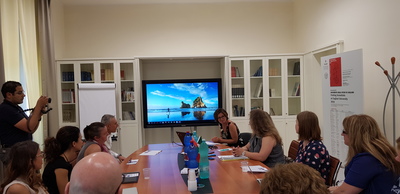 Un momento dell'incontro nella sala riunioni al secondo piano dell'edificio 3 di via San Giorgio 12