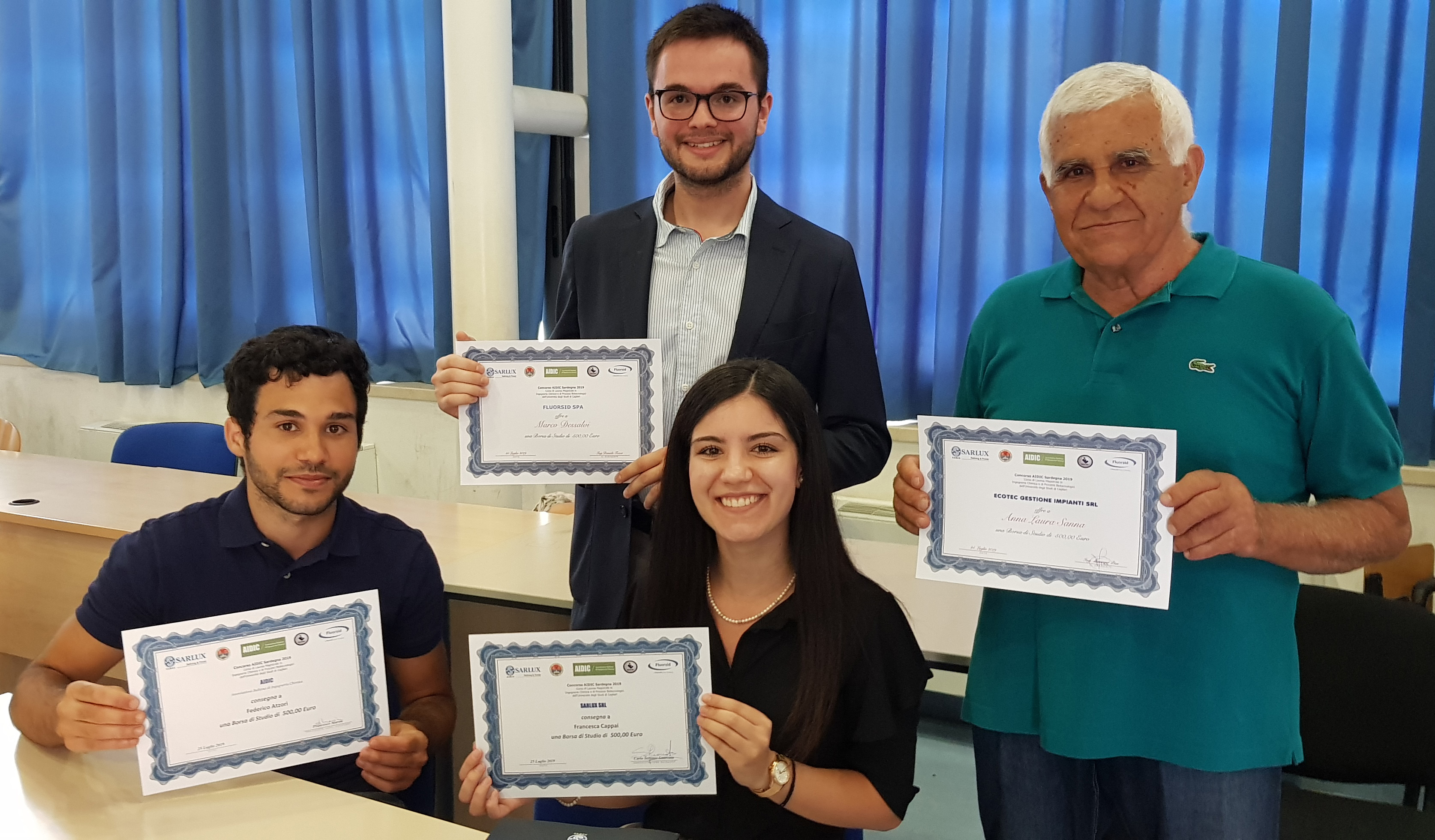 Consegna premi ai migliori laureati del corso triennale in Ingegneria Chimica
