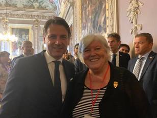 L'incontro tra Giuseppe Conte e Maria Del Zompo