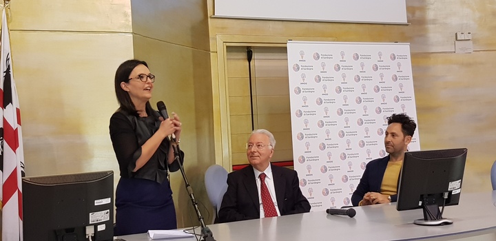 da sinistra: Maria Chiara Di Guardo, Federico Faggin e Mauro Aprile Zanetti