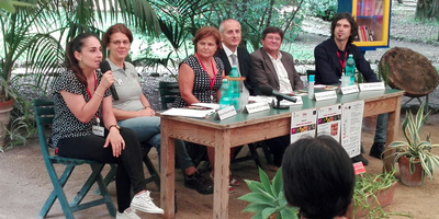Cagliari. Uno step del progetto LIfe Asap all'Orto botanico. Nella foto, terza da sinistra, Annalena Cogoni, e il pro rettore vicario Francesco Mola (secondo da destra)