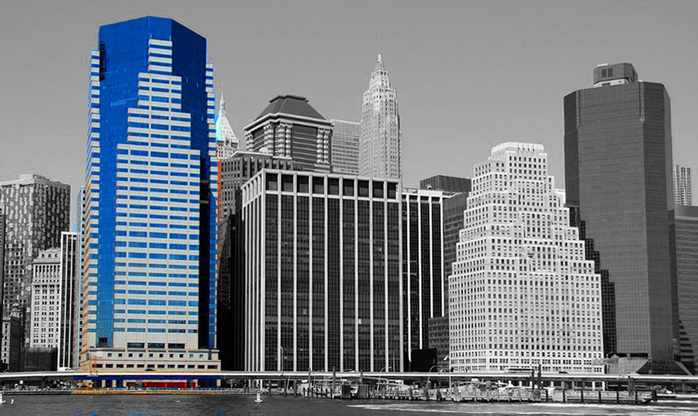 New York. A colori il Financial Square. Il granito Rosa Beta &egrave; una delle due pietre usate per il rivestimento dell&rsquo;edificio ( www.nyc-architecture.com)