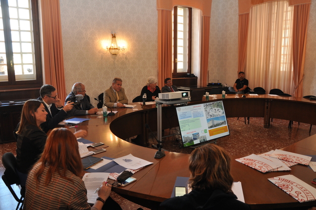 Un'immagine della conferenza stampa di questa mattina