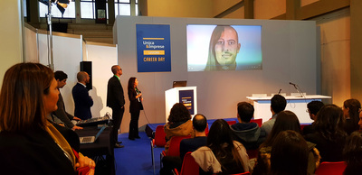 Tra gli stand allestiti nel PalaCus di Cagliari (via Is Mirrionis) anche una saletta per le presentazioni delle aziende