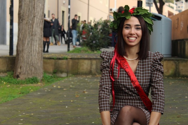 La felicit&agrave; di Michela Didu dopo la discussione della tesi di laurea
