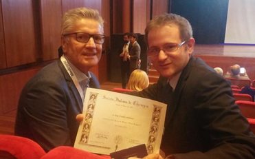 Il dottor Medas, nel 2016, dopo la consegna della borsa di studio Ettore Ruggeri
