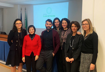 Roma, 20 gennaio 2020. La professoressa Maria Chiara Di Guardo (prima da sinistra) e lo staff del CLab dell'Universit&agrave; di Cagliari