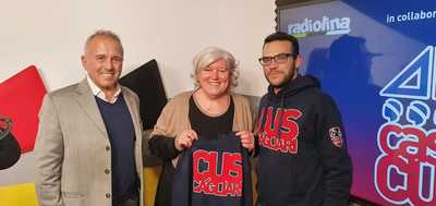 Cagliari. Da destra, Andrea Matta, Maria Del Zompo e Mario Frongia (responsabile comunicazione scientifica Universit&agrave; Cagliari) a CasaCus