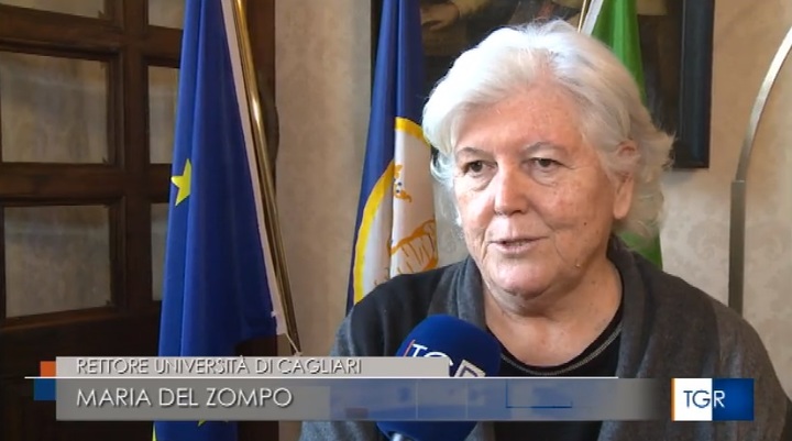 Maria Del Zompo, Rettore dell'Universit&agrave; di Cagliari, durante l'intervista con Rossella Romano