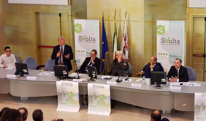 Cagliari, da sinistra, Francesco Piras, Italo Meloni, Luigi Atzori, Maria Del Zompo, Marco Naseddu e Alessio Mereu