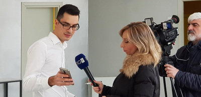 Francesco Piras intervistato da Elena Laudante, Tg Rai Sardegna