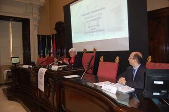 Un altro momento della conferenza stampa: la prof.ssa Del Zompo &egrave; stata affiancata dal Prorettore alla Didattica e dalla Dirigente della Direzione per la Didattica e l'Orientamento