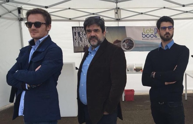 Da sinistra, Alessando Cau, Antonio Pusceddu e Davide Moccia. Il pool di studiosi del Disva autore dello studio conta anche su Claudia Dess&igrave;, Rita Cannas e Maria Cristina Follesa