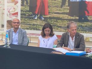 Pula. Da sinistra, Fausto Mistretta, Donatella Fiorino e Giorgio Massacci