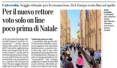 L'articolo di Luigi Almiento su L'Unione Sarda del 29 luglio 20202 a pagina 20
